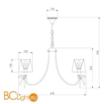 Люстра Eurosvet Terry 60066/8 белый/коричневый - Схема