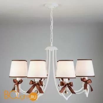 Люстра Eurosvet Terry 60066/8 белый/коричневый - Фото 1