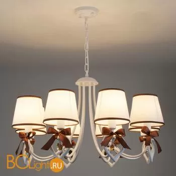 Люстра Eurosvet Terry 60066/8 белый/коричневый - Фото 2