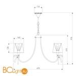 Люстра Eurosvet Terry 60066/8 белый/коричневый - Схема