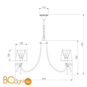 Люстра Eurosvet Terry 60066/8 белый/синий - Схема