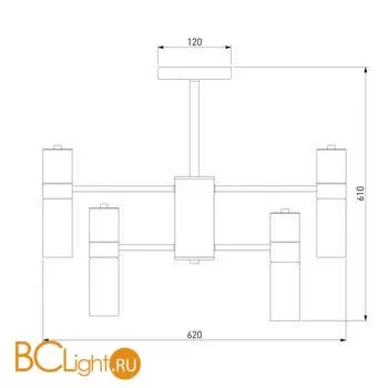 Люстра Eurosvet Tesoro 70125/6 черный - Фото 1