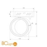 Бра Eurosvet Tokyo 20068/1 LED белый 5W - Схема
