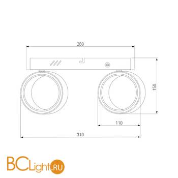 Бра Eurosvet Tokyo 20068/2 LED белый 10W - Схема
