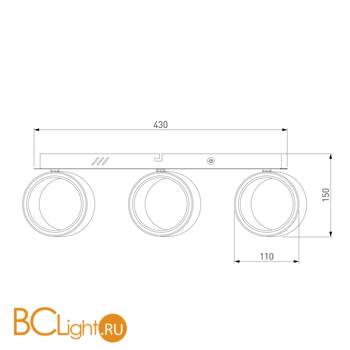 Бра Eurosvet Tokyo 20068/3 LED белый 15W - Схема