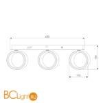 Бра Eurosvet Tokyo 20068/3 LED белый 15W - Схема
