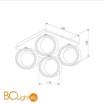 Потолочный светильник Eurosvet Tokyo 20068/4 LED белый 20W - Схема
