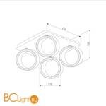 Потолочный светильник Eurosvet Tokyo 20068/4 LED белый 20W - Схема