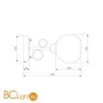 Бра Eurosvet Tondo 70095/1 сатин-никель - Схема