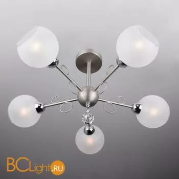 Потолочная люстра Eurosvet Tondo 70095/5 сатин-никель - Фото 1