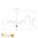 Потолочная люстра Eurosvet Tondo 70095/5 сатин-никель - Схема