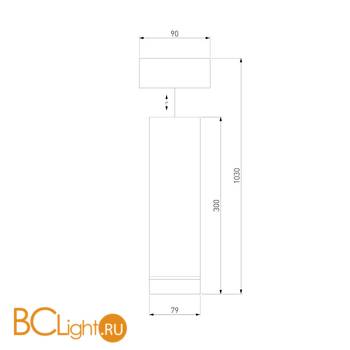 Подвесной светильник Eurosvet Topper DLR023 12W 4200K черный 12W - Схема