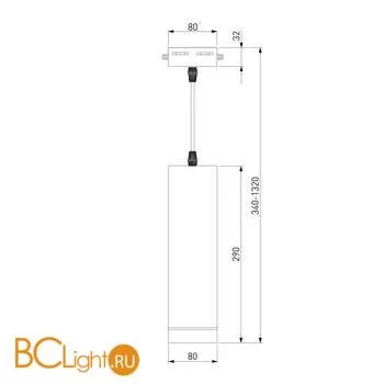 Подвесной светильник Eurosvet Topper 50163/1 LED черный - Фото 2