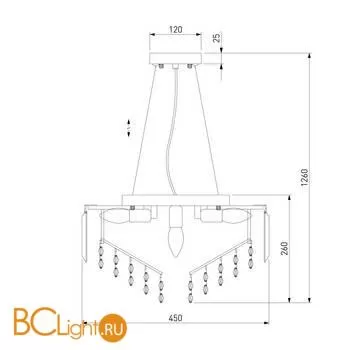 Люстра Eurosvet Torreta 10121/5 хром - Фото 2