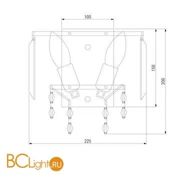 Настенный светильник Eurosvet Torreta 10121/2 хром - Фото 2