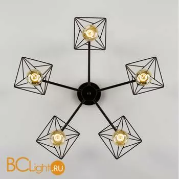 Потолочная люстра Eurosvet Trappola 70107/5 черный - Фото 0