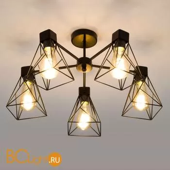 Потолочная люстра Eurosvet Trappola 70107/5 черный - Фото 1