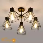 Потолочная люстра Eurosvet Trappola 70107/5 черный - Фото 1