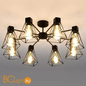 Потолочная люстра Eurosvet Trappola 70107/8 черный - Фото 0