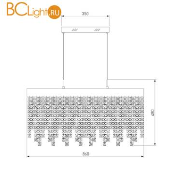 Подвесной светильник Eurosvet Triomphe 90110/1 медный 30W - Схема