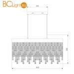 Подвесной светильник Eurosvet Triomphe 90110/1 медный 30W - Схема