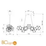 Подвесной светильник Eurosvet Uma new 90368/7 медь a065028 - Фото 3