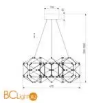 Подвесной светильник Eurosvet Uma new 90369/5 черный жемчуг a065032 - Фото 4