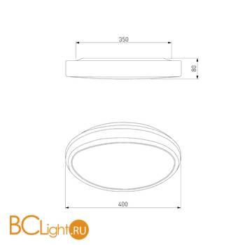 Потолочный светильник Eurosvet Universal 40007/1 LED белый 54W - Схема