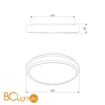 Потолочный светильник Eurosvet Universal 40008/1 LED белый 70W - Схема