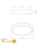 Потолочный светильник Eurosvet Universal 40008/1 LED белый 70W - Схема