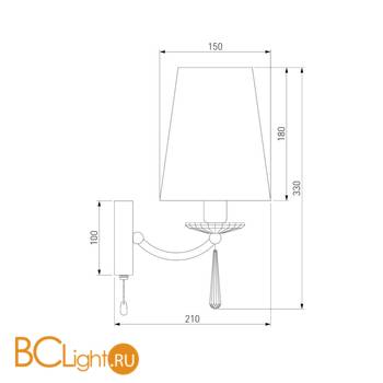 Бра Eurosvet Valery 60079/1 хром - Схема