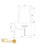 Бра Eurosvet Valery 60079/1 хром - Схема