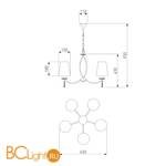 Люстра Eurosvet Valery 60079/5 хром - Схема