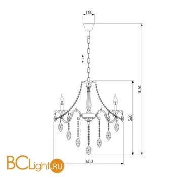 Люстра Eurosvet Veletta 10108/5 белый - Фото 3