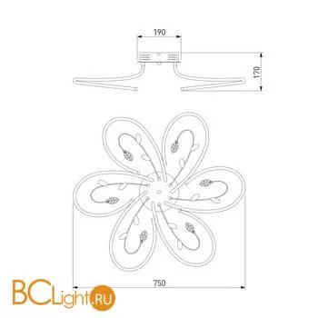 Люстра Eurosvet Venzel 90082/6 хром 00000083234 - Фото 7
