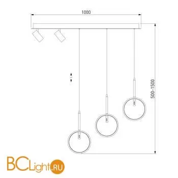 Подвесной светильник Eurosvet Verge 90249/5 черный - Фото 5