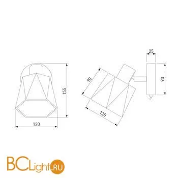Бра Eurosvet Verso 20087/1 хром / серый - Фото 2