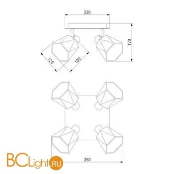Люстра Eurosvet Verso 20087/4 хром / серый - Фото 3