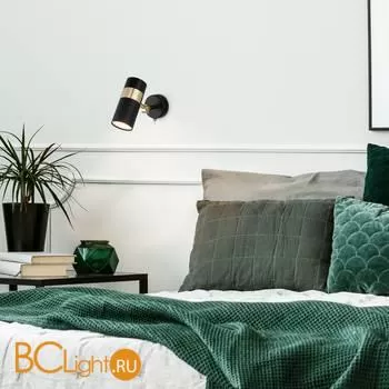 Настенный светильник Eurosvet Viero 20096/1 черный / золото - Фото 0