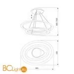 Подвесной светильник Eurosvet Virtus 90231/2 серебро - Фото 3