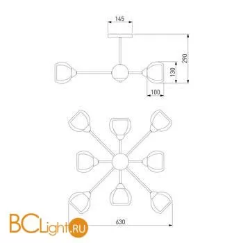 Люстра Eurosvet Vivien 30163/8 серебро - Фото 3