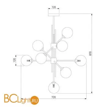 Подвесной светильник Eurosvet Volver new 50383 латунь a066796 - Фото 4
