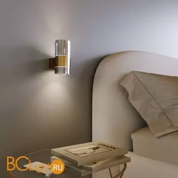 Настенный светильник Eurosvet Watford new 40021/1 LED латунь/дымчатый a062084 - Фото 2