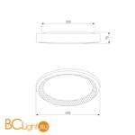 Потолочный светильник Eurosvet Weave 40012/1 LED белый 54W - Схема