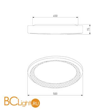 Потолочный светильник Eurosvet Weave 40013/1 LED белый 70W - Схема