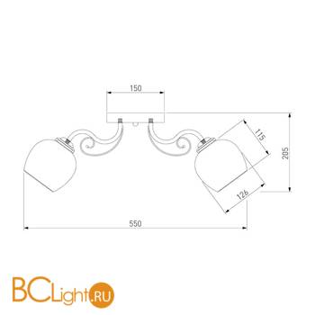 Потолочная люстра Eurosvet Wendy 30138/3 золото - Схема