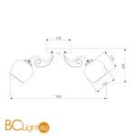 Потолочная люстра Eurosvet Wendy 30138/3 золото - Схема