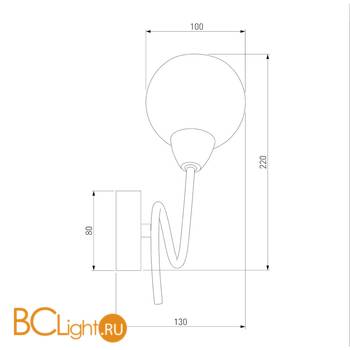Бра Eurosvet Whitney 30133/1 хром - Схема
