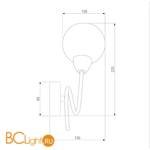 Бра Eurosvet Whitney 30133/1 хром - Схема