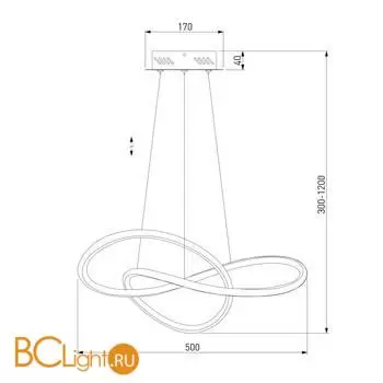 Подвесной светильник Eurosvet Wind 90312/1 черный a060656 - Фото 1